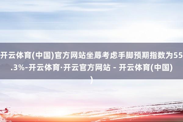 开云体育(中国)官方网站坐蓐考虑手脚预期指数为55.3%-开云体育·开云官方网站 - 开云体育(中国)