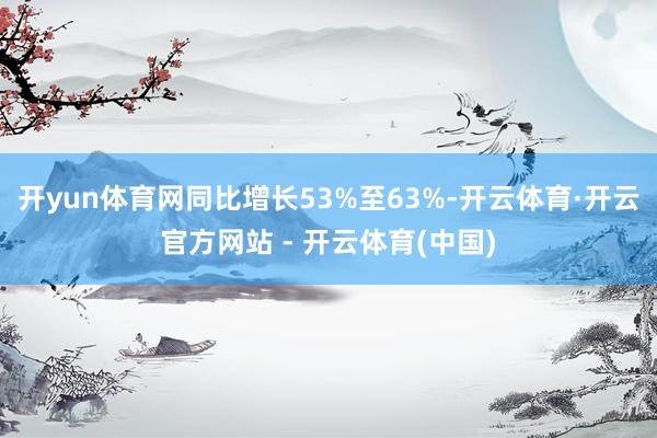 开yun体育网同比增长53%至63%-开云体育·开云官方网站 - 开云体育(中国)