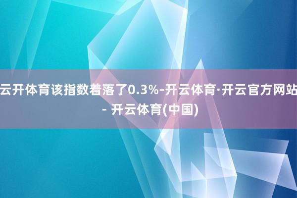 云开体育该指数着落了0.3%-开云体育·开云官方网站 - 开云体育(中国)